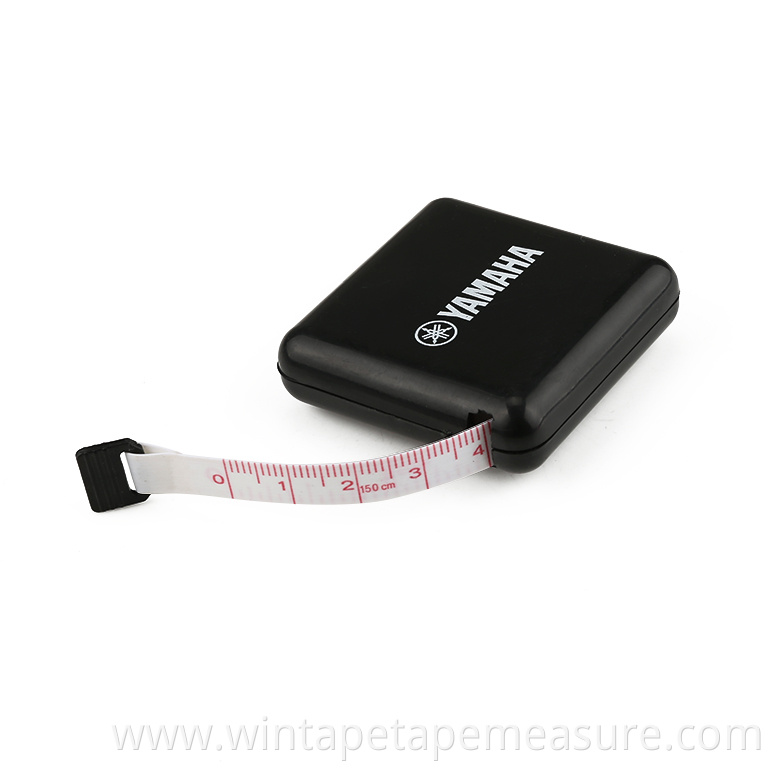 Promotional Gift Items Black Square Portable Logo OEM Tape Measures With Printed Logo As Yamaha